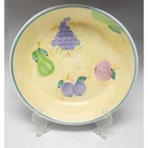 CALECA FRUTTA Hand Painted Italian 17" Fruit Serving Bowl Platter Dinnerware